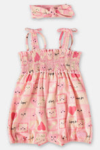 Load image into Gallery viewer, BABY GIRL SUNBATH & HAIRBAND SET