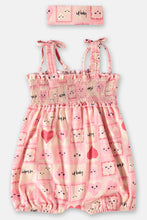 Load image into Gallery viewer, BABY GIRL SUNBATH & HAIRBAND SET