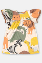 Load image into Gallery viewer, A-LINE PRINT BABY DRESS (BEIGE)