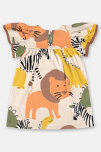 Load image into Gallery viewer, A-LINE PRINT BABY DRESS (BEIGE)