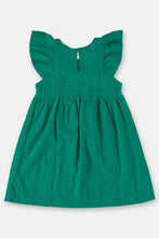 Load image into Gallery viewer, CHILDREN'S SHORT SLEEVE DRESS IN LAISE (GREEN)