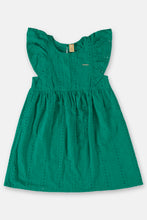 Load image into Gallery viewer, CHILDREN'S SHORT SLEEVE DRESS IN LAISE (GREEN)
