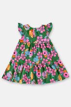 Load image into Gallery viewer, PRINTED BABY DRESS (GREEN)
