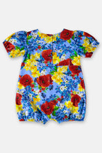 Load image into Gallery viewer, SUNBATHING BABY GIRL WITH DIGITAL FLORAL PRINT (BLUE)
