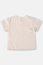 Load image into Gallery viewer, BABY BOY GOWN IN VOIL FABRIC (BEIGE)
