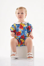 Load image into Gallery viewer, SUNBATHING BABY GIRL WITH DIGITAL FLORAL PRINT (BLUE)
