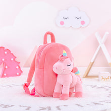 Load image into Gallery viewer, Standing Unicorn Backpack - Detachable Doll - Pink
