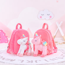 Load image into Gallery viewer, Standing Unicorn Backpack - Detachable Doll - Pink
